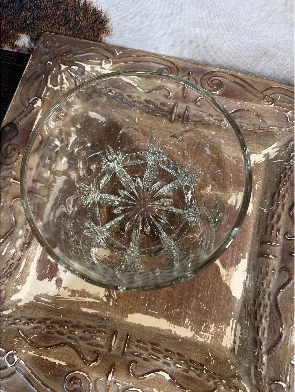 Vintage Vodka Danzka Etched Glass Glass ice bucket